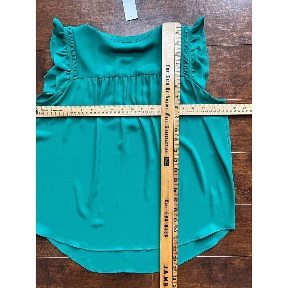 Loft Womens Sleeveless Tank Blouse Top NWT Green Size XS - Picture 5 of 5